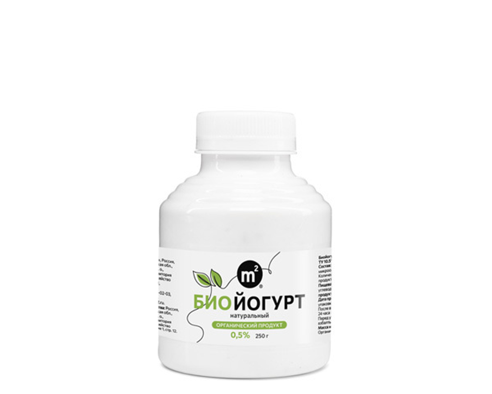 Биойогурт натуральный 0,5%, Ферма М2, 250 г