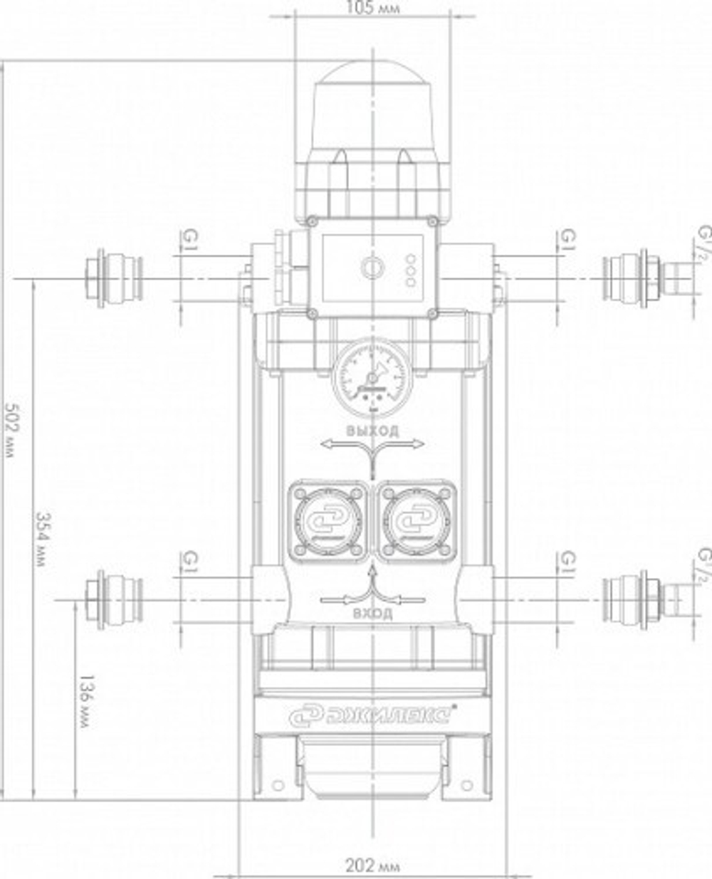 Насос поверхностный ДЖИЛЕКС КОМФОРТ ПРО 60/30 4002