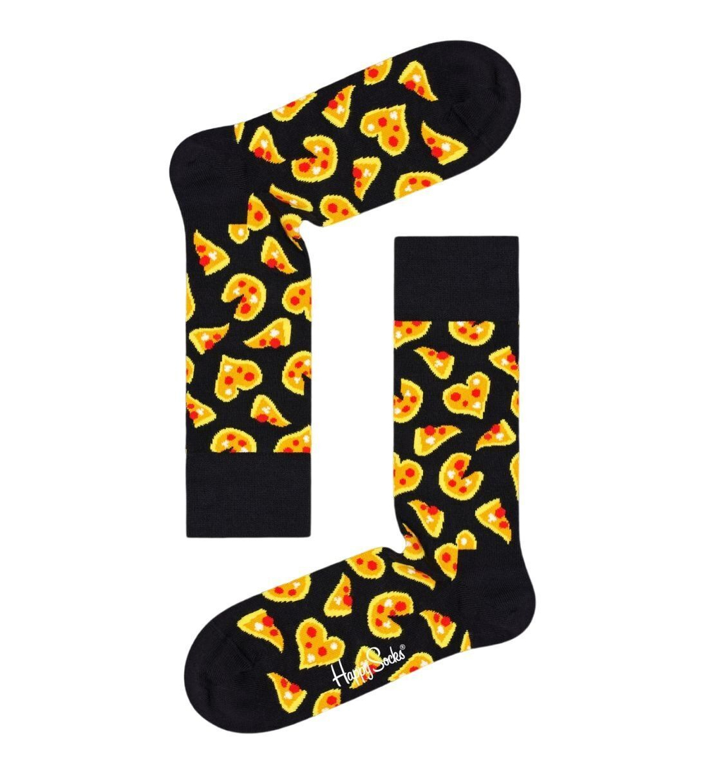 Носки унисекс Pizza Love Sock с кусочками пиццы (Размер: 29) (Цвет: черный)