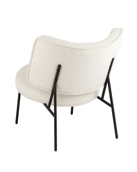 Кресло District Lounge, белое букле