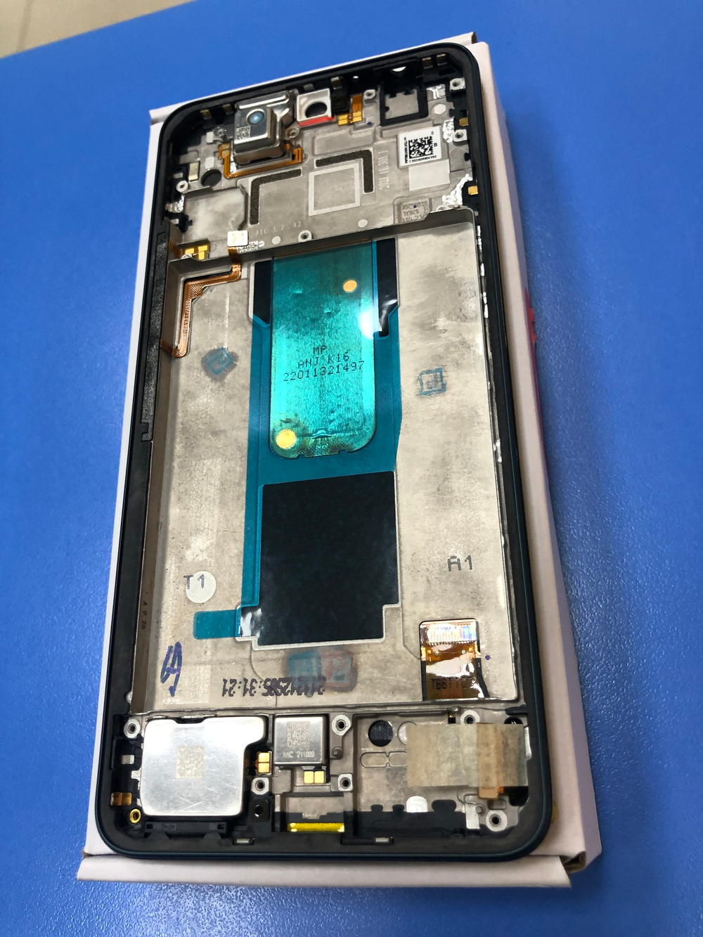 Дисплей в сборе с тачскрином и рамкой зелёный для Xiaomi Redmi Not 11 Pro Plus  Оригинал