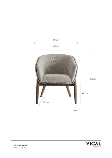 Кресло NEIVE серое Испания 