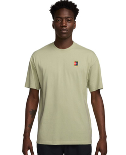 Мужская теннисная футболка Nike Court Max90 - olive aura