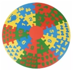 Коврик - пазл мягкий КРУГ d -120 см (в комплекте 21 деталь) арт. МПД1,2/К