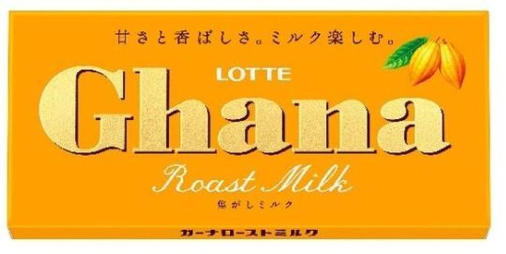 Шоколад ГАНА топлёное молоко, Lotte, 50гр