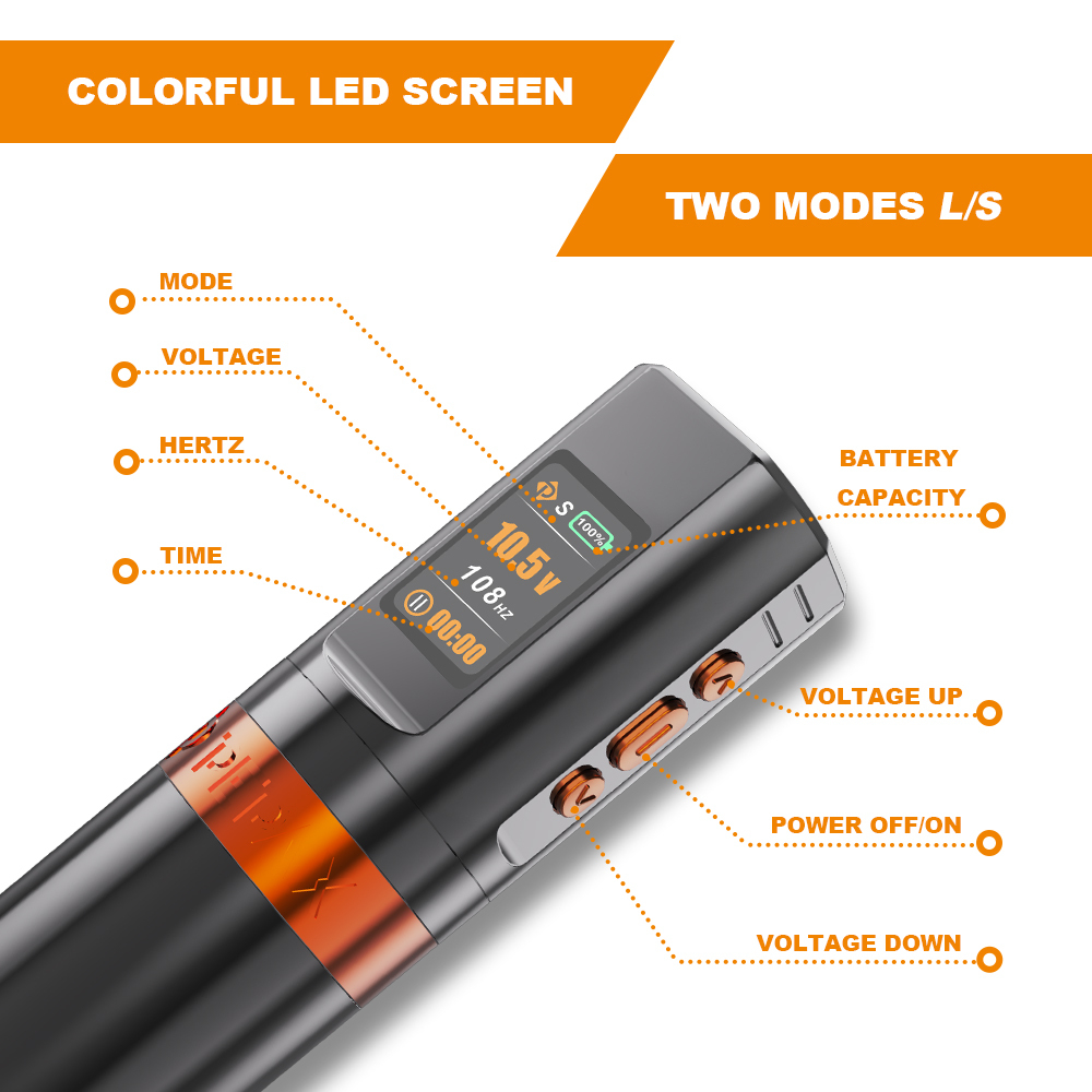 Тату машинка Pepax Leve H2 Orange - 4,2mm stroke