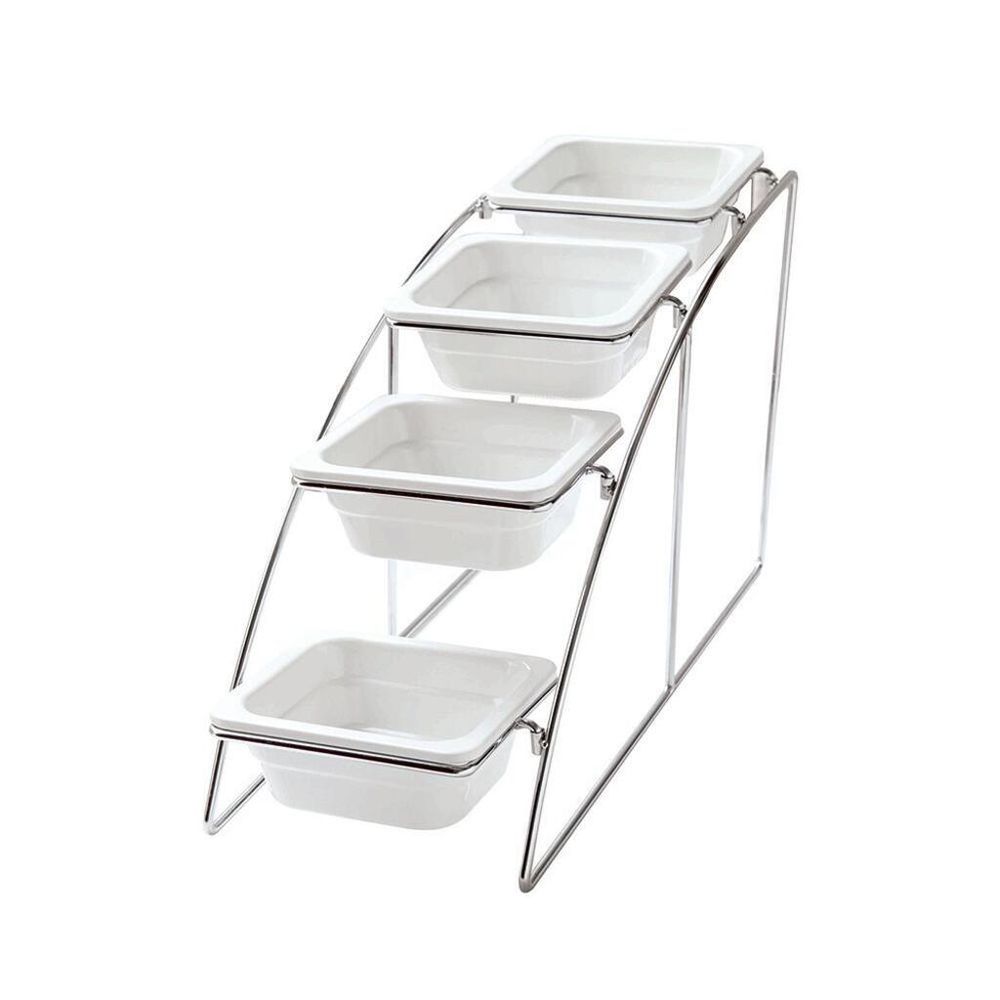 Подставка фуршетная горка 4 яруса для гастроемкостей GN1/6 (215*525*325 мм) SUNNEX