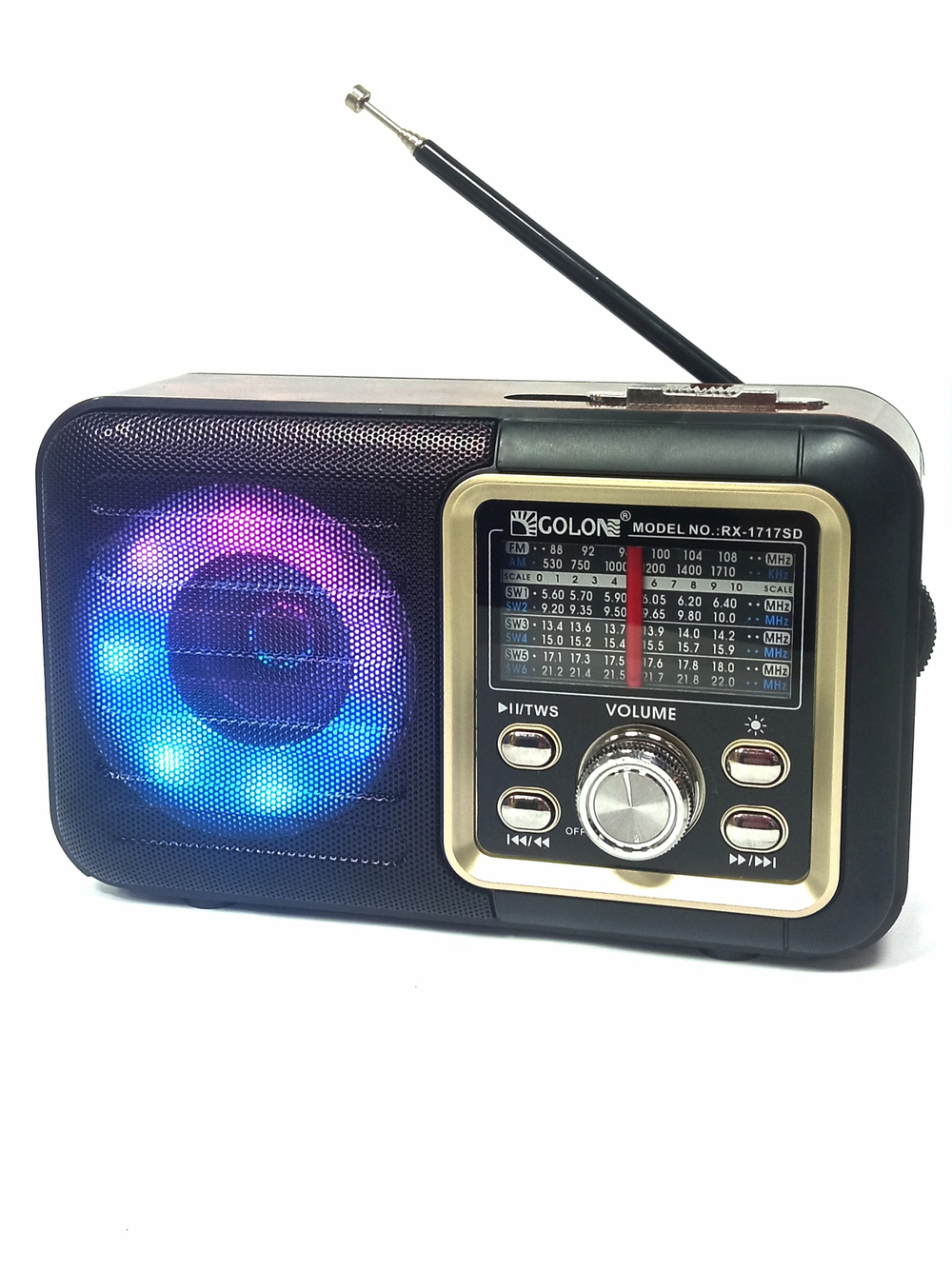 Радиоприемник с MP3 плеером+Solar panel Golon RX1717SD