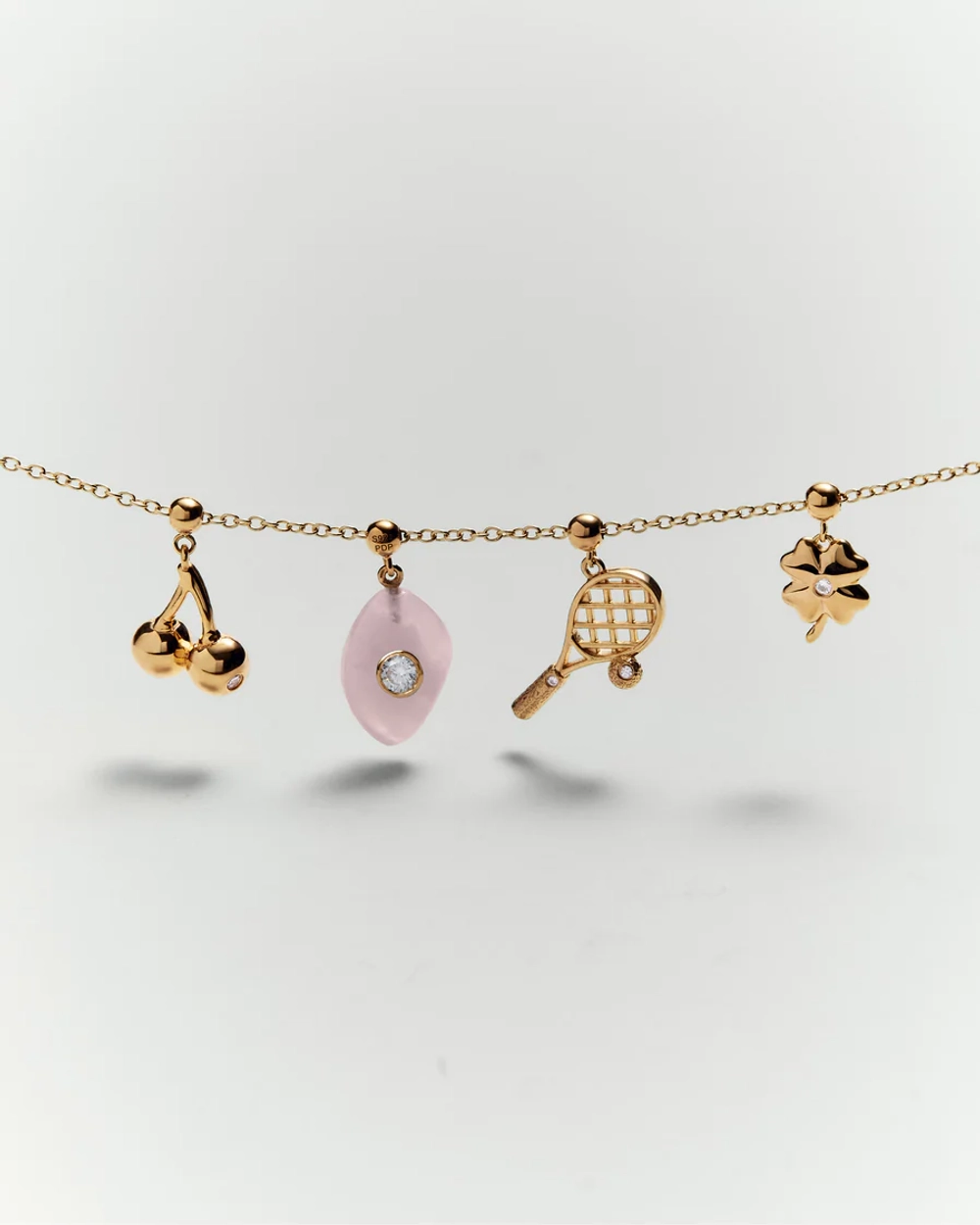 Подвеска-шарм Cherry серебро 925 пробы покрытое золотом