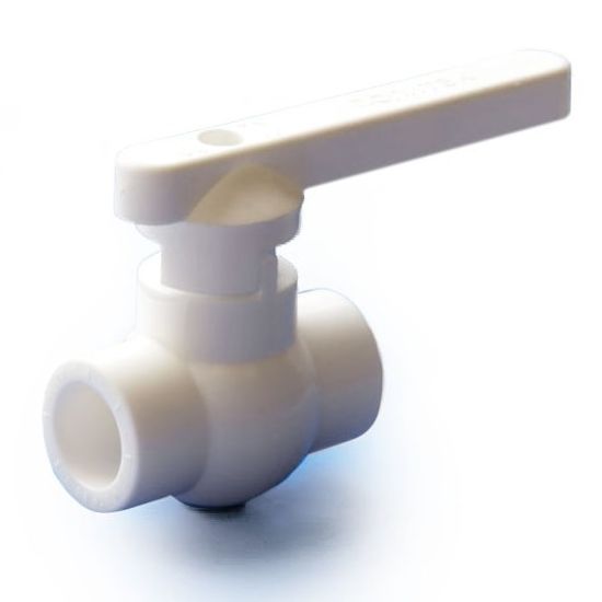 Кран шаровой Политэк 20 мм полнопроходной полипропиленовый