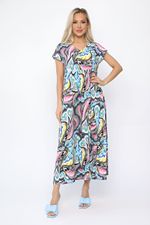 Платье Летние деньки (серо-голубое) П13652-18М LT Collection