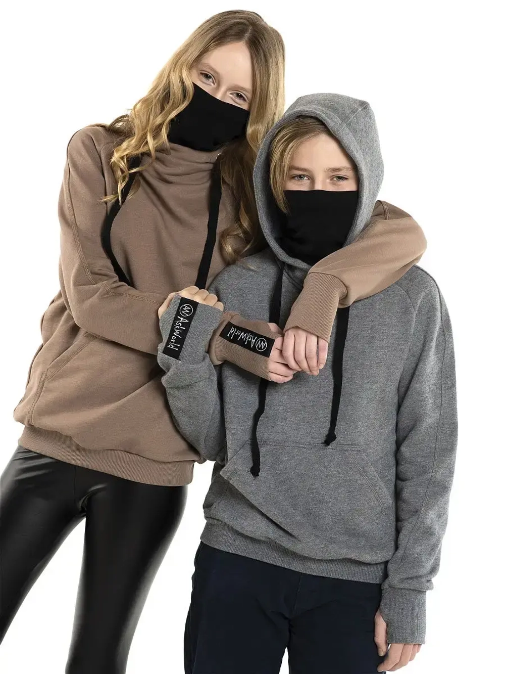Худи с маской "Ниндзя" Толстовка "Ninja" без начеса