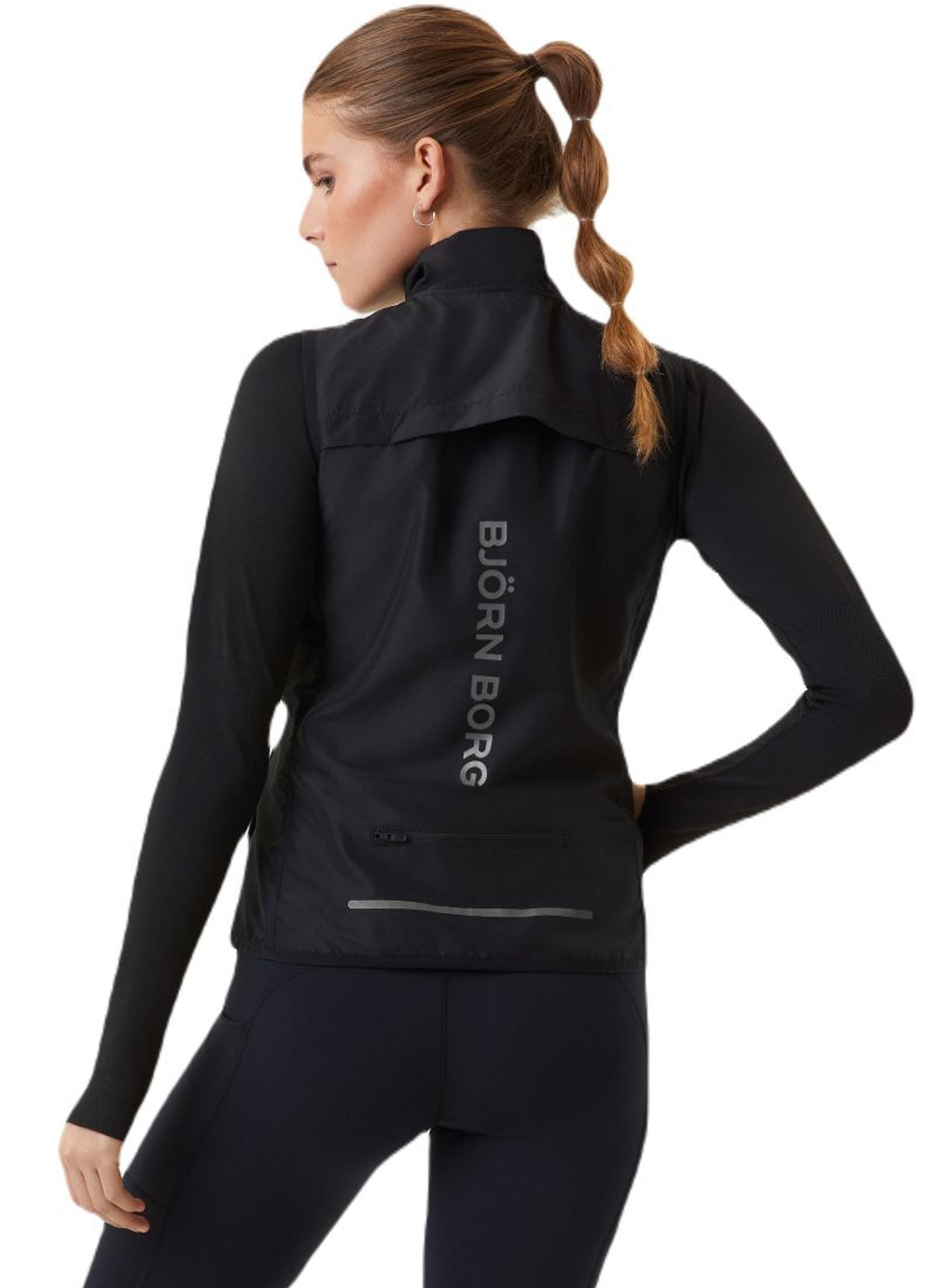 Женская теннисная жилетка Björn Borg Running Vest Ripstop - черный