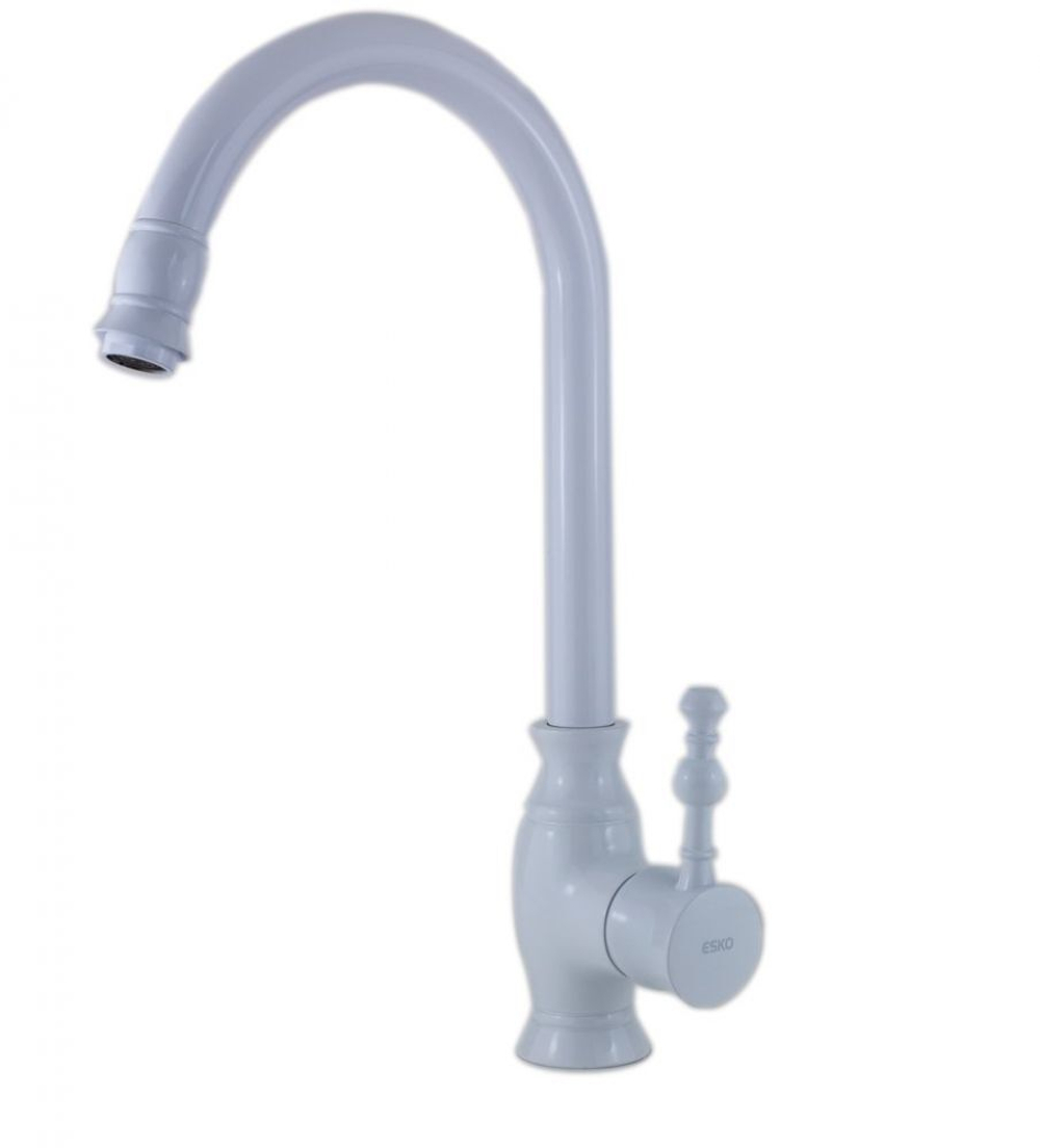 СМЕСИТЕЛЬ ДЛЯ КУХНИ ESKO TWIGGY TG519W С R-ИЗЛИВОМ БЕЛЫЙ