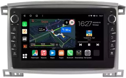 Магнитола для Toyota Land Cruiser 100, Lexus LX470 2002-2007 (климат на цветном экране) - Canbox 10-1181 Android 10, ТОП процессор, CarPlay, 4G SIM-слот