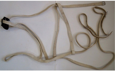 Шлея сыромятная двойная (усиленна капроном)