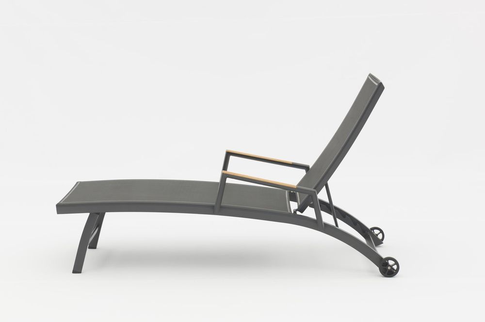 Andy, лежак антрацит, алюминий
