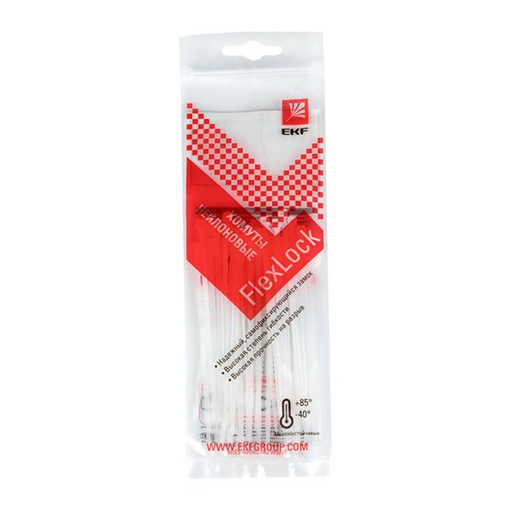 Хомут P6.6 стандартный (б), 2.5x120 (100шт) FlexLock EKF (250.00 шт.)