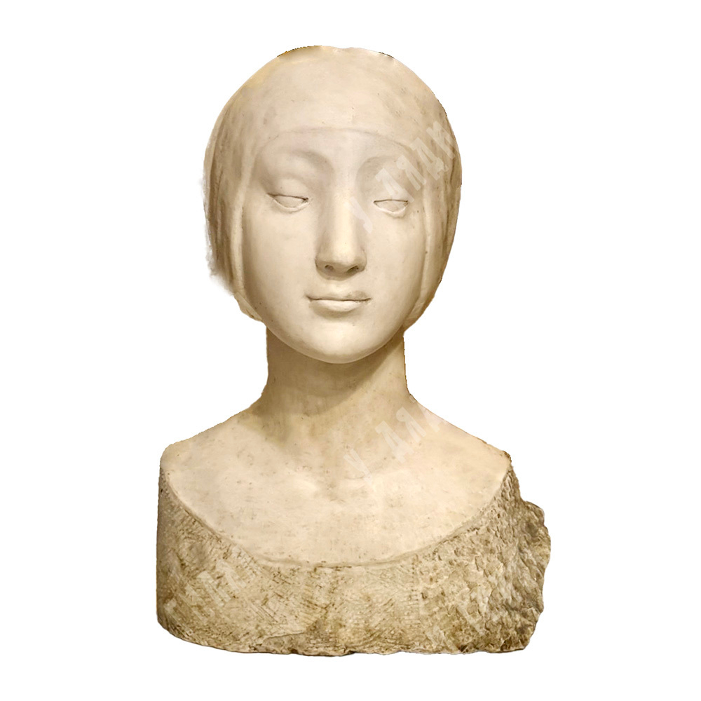Динес Ю. С. Алиенора Аквитанская. Итальянский мрамор, резец. 1949 г.