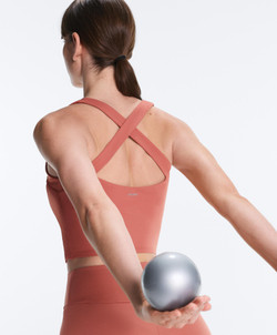 Oysho Топ-майка Comfortlux с перекрестными деталями, розоватый