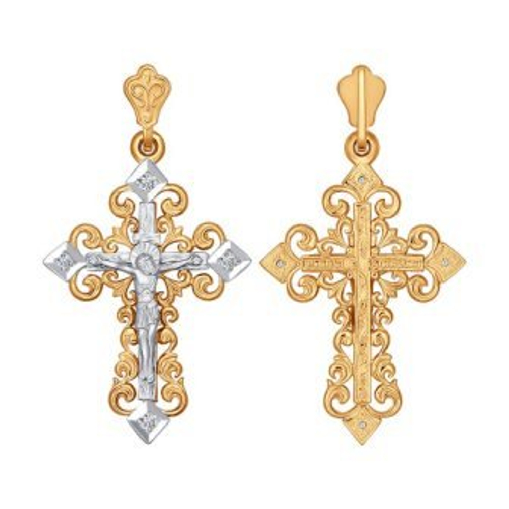 Подвеска из золота с фианитами