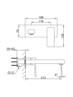 Смеситель для раковины скрытого монтажа FRAP F1291-6