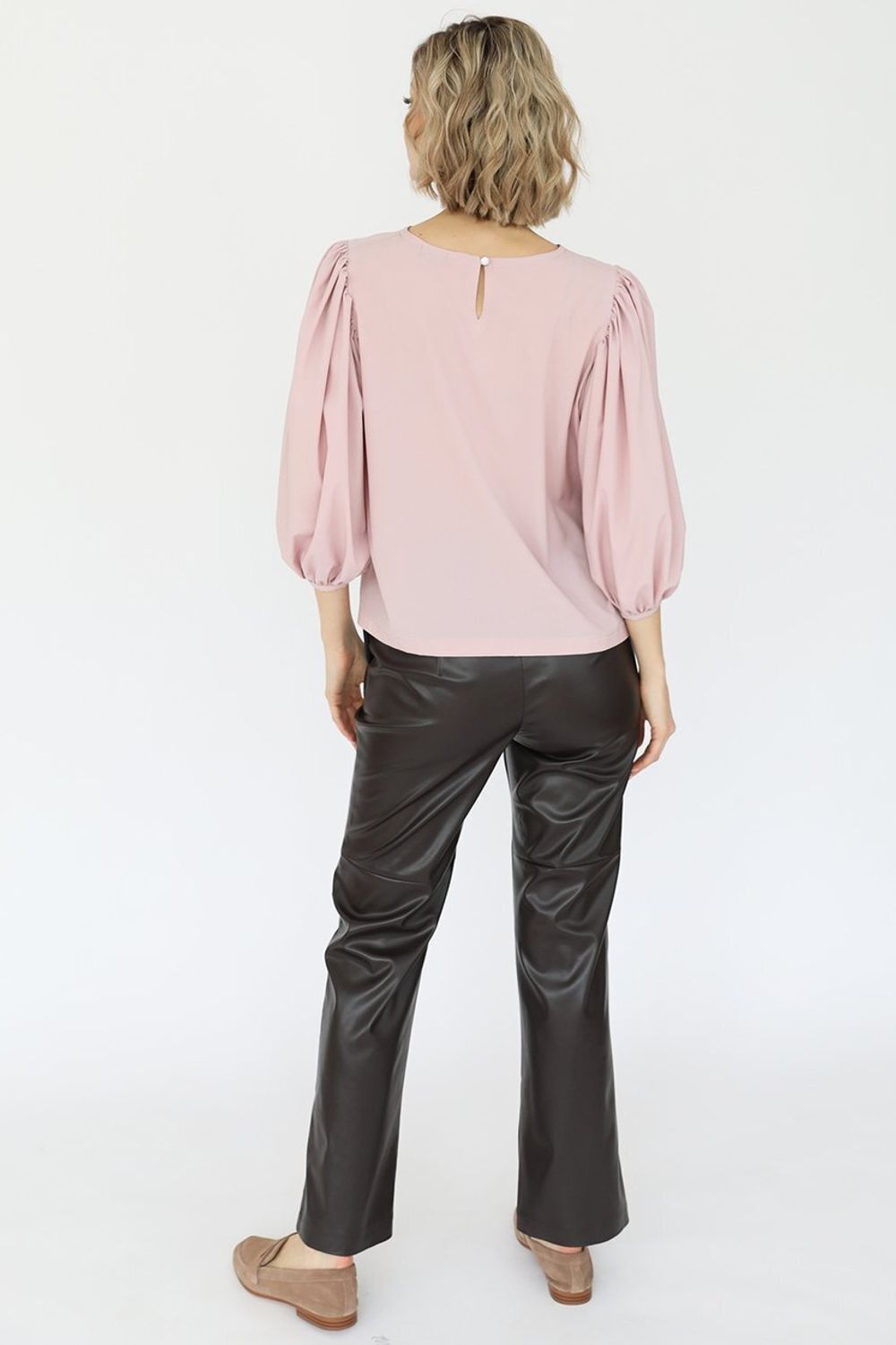 Брюки прямые из искусственной кожи, 1.05.028.19.635 Look Like Cat (Акция)