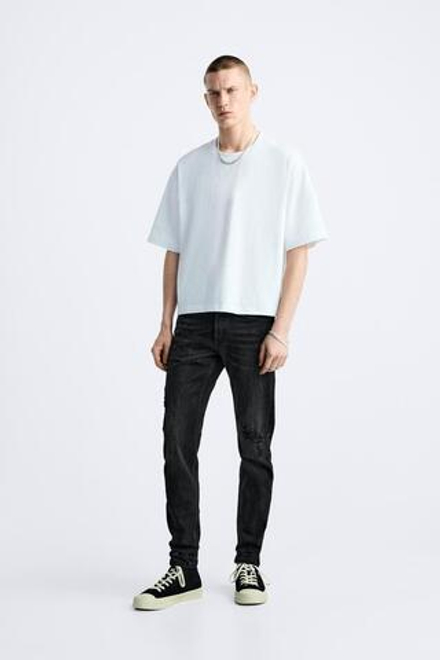 ZARA ДЖИНСЫ SKINNY FIT,  ЧЕРНЫЙ