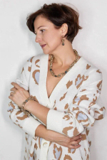 HMG 1192 Gl/Bl Браслет с синим горным хрусталем арт.1390