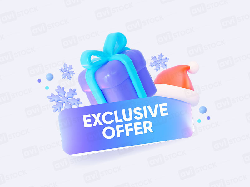 Фиолетовый векторный подарок