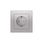 ATLASDESIGN РОЗЕТКА с заземлением со шторками, 16А, в сборе, быстрозажим. клем., АЛЮМИНИЙ