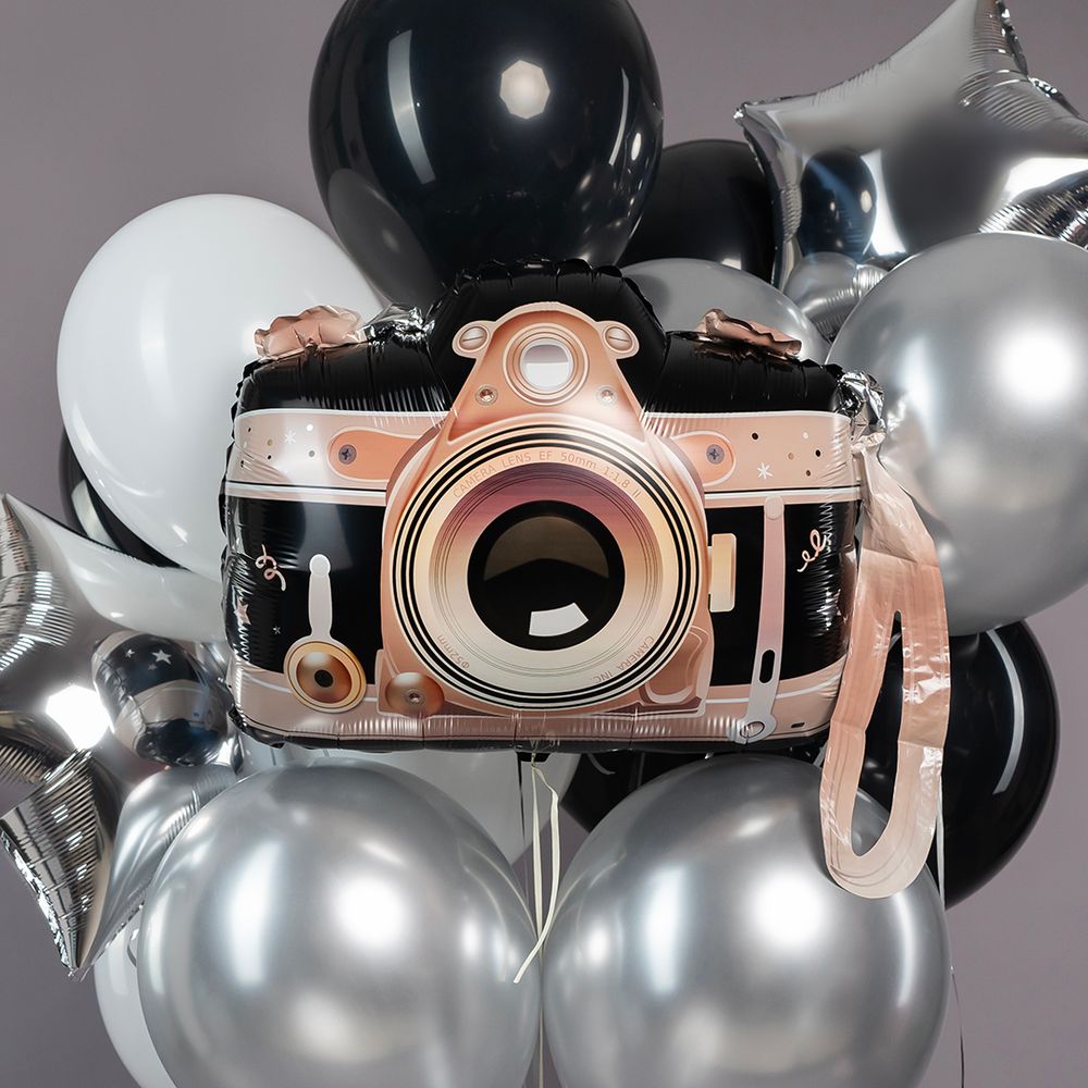 Шар (26''/66 см) Фигура, Фотоаппарат, 1 шт. в уп.