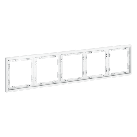 Рамка пластиковая VOLTUM S70 на 5 постов, (белый матовый)
