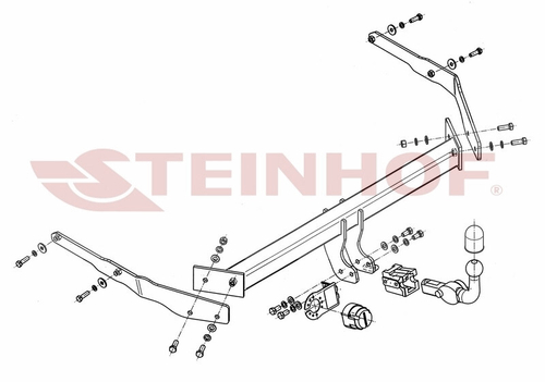 Фаркоп на Ford Focus III универсал 2011-2018 (паспорт и сертификат в комплекте)(без электрики) Steinhof.F-241