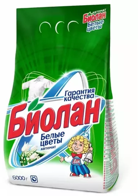 Стиральный порошок Биолан Белые цветы (автомат), 6 кг