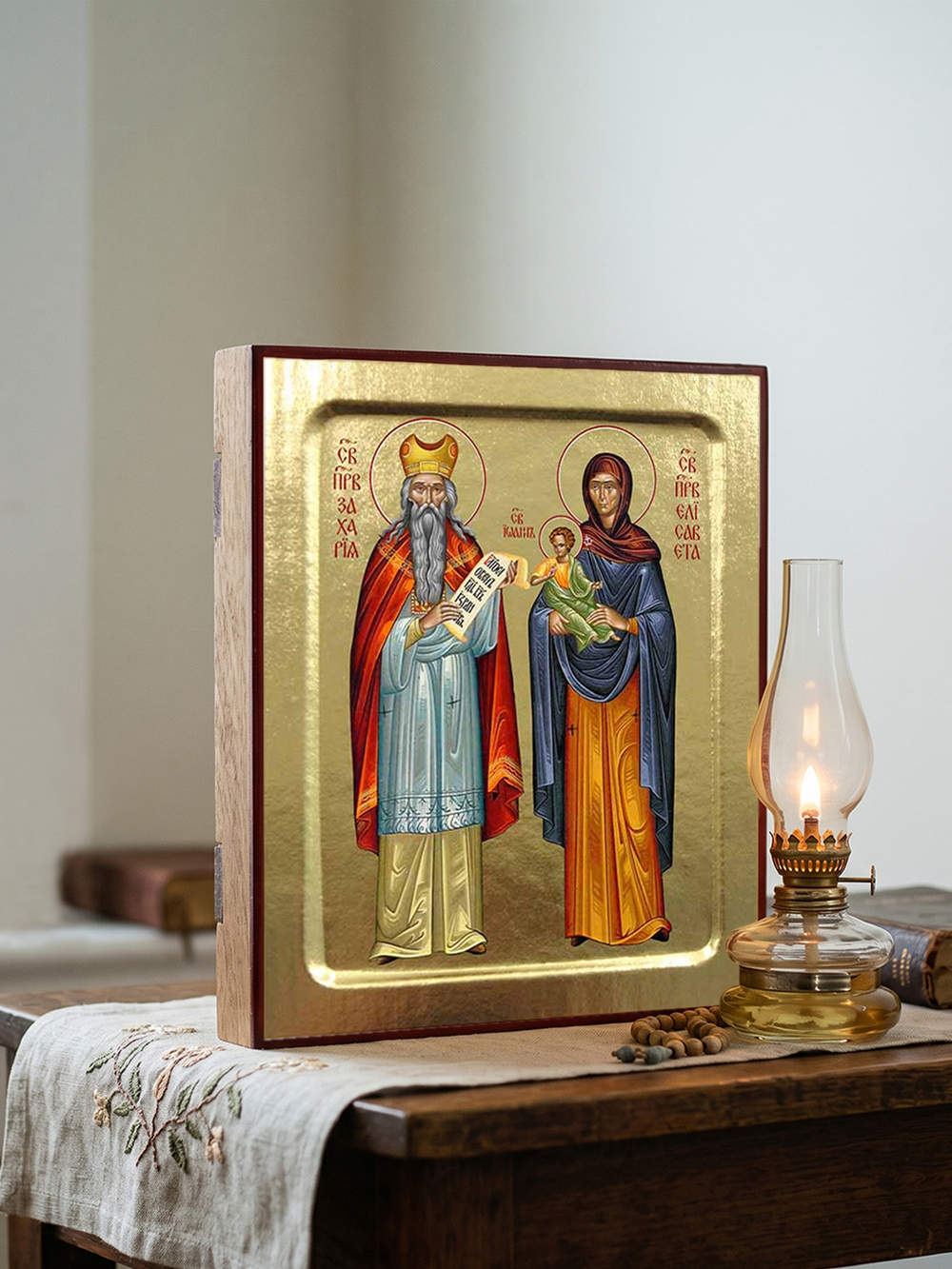 Икона Захария и Елисаветы, праведных на дереве: 125 х 160 (Синопсисъ)