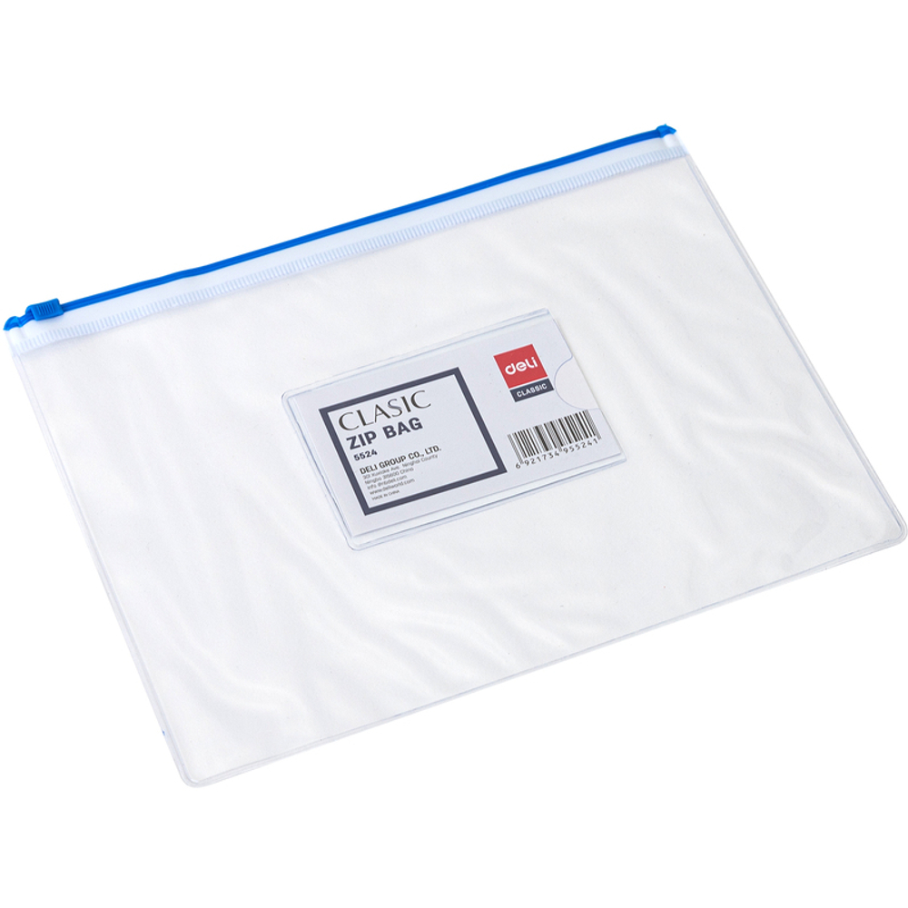 Папка-конверт на молнии DELI "Classic", А5, 0,17 мм, ассорти