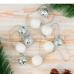 Бусы на ёлку 2,7 см "Льдинки - ромбики"