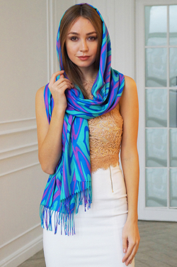 LIGVIANNI Палантин Kerchief Cyan
