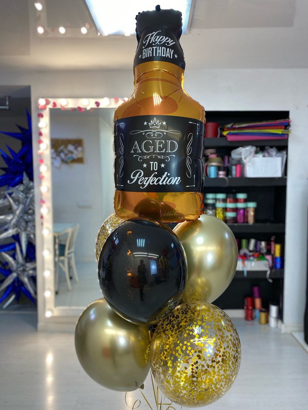 Воздушные шары для мужчина бутылка Виски  №998
