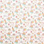 Упаковочная бумага (0,5*0,7 м) Сладости на День Рождения, 1 шт.