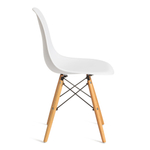 Стул CINDY (EAMES) (mod. 001) дерево бук/металл/сиденье пластик, 51x46x82см, white (белый)