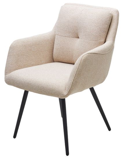 Стул VALLEYS Бежевый Lake-110, ткань / черный каркас