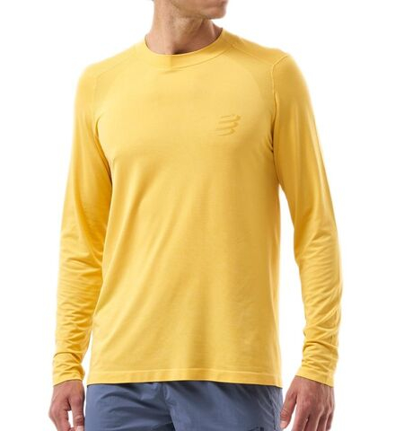 Теннисная футболка Compressport Performance Long Sleeve - ceylon yellow