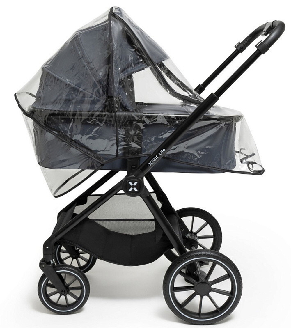 Коляска Agex Life 3 в 1 с автокреслом i-Safe Black ALG511 Grey (Серый)