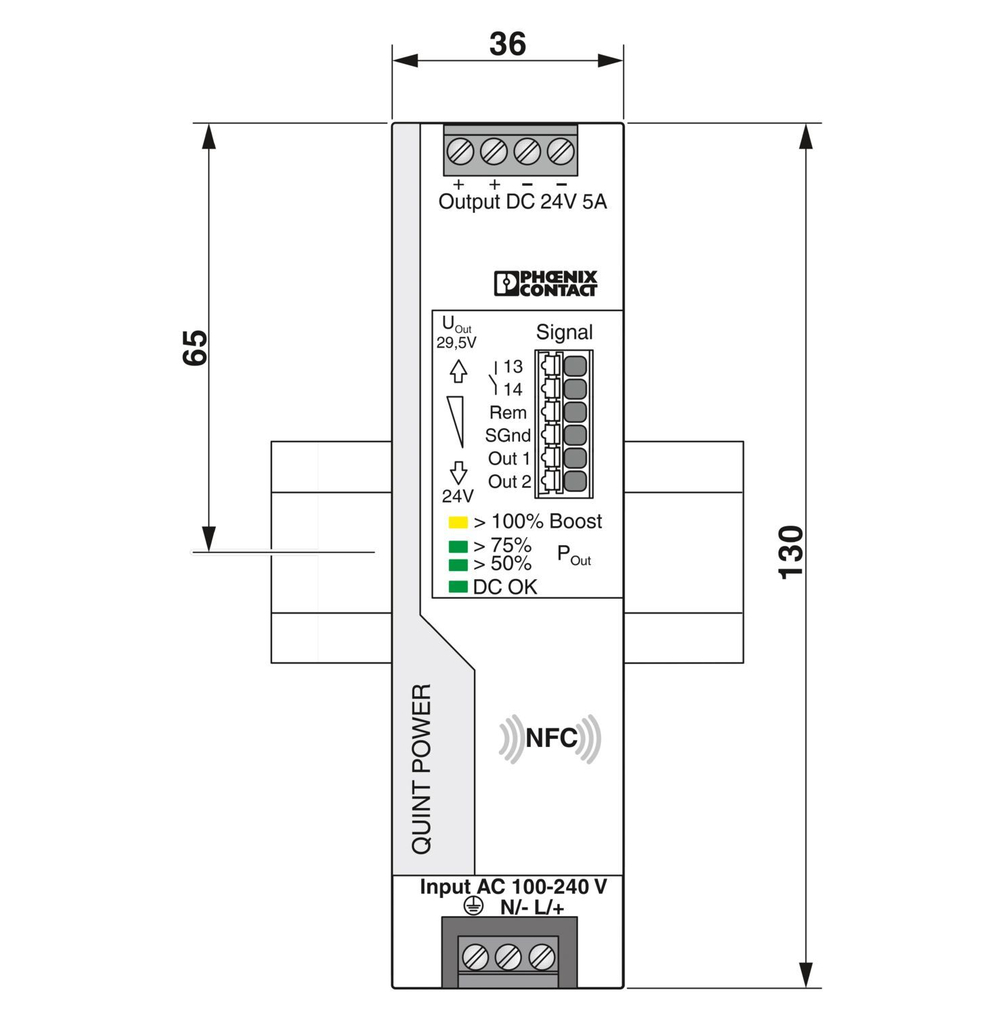 2904600 QUINT4-PS/1AC/24DC/5 - Источник питания Phoenix Contact
