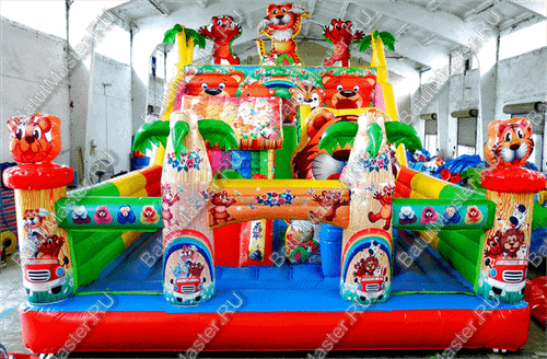 Коммерческий надувной батут "Тигрята и медвежата"