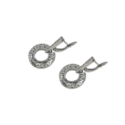 "Ортан" серьги в серебряном покрытии из коллекции "Дикие кошки" от Jenavi  с английским замком