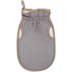 Мочалка - варежка скрабирующая «Premium - Paradise», цвет серый, 22*14см (ZIP пакет)