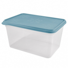 Контейнер для продуктов прямоуг. 4,5 л. 26,2*17,7*13 см. п/п с голубой крышкой